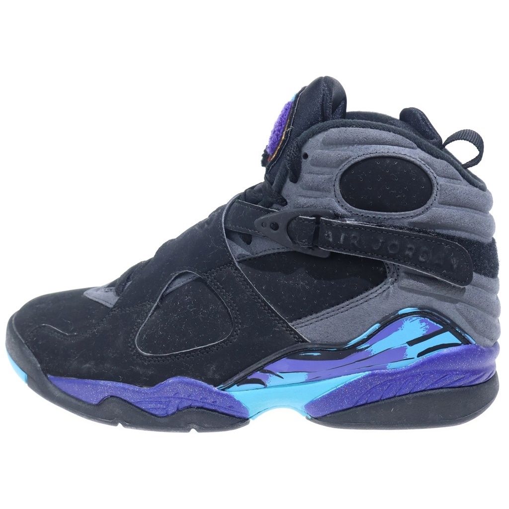 NIKE (ナイキ) 【観賞用 2015年製】 AIR JORDAN 8 RETRO AQUA 305381-025 エアジョーダン 8 レトロ ハイカットスニーカー ブラック US9/27cm