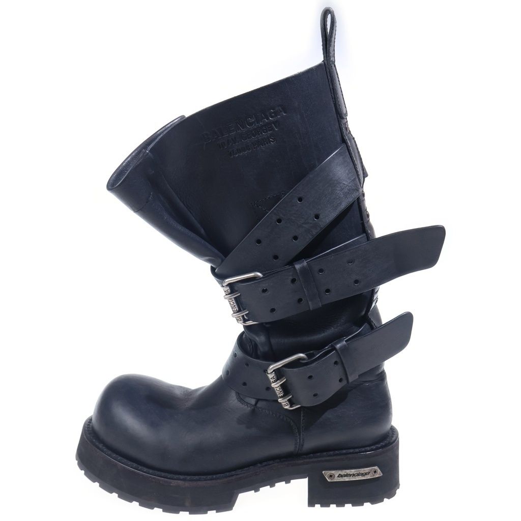 BALENCIAGA (バレンシアガ) VENOM ヴェノムレザーロングブーツ ブラック 41
