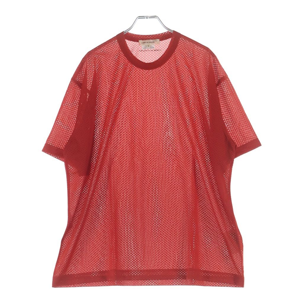 COMME des GARCONS (コムデギャルソン) 25SS AD2024 メッシュTシャツ 半袖クルーネックカットソー レッド GO-T014