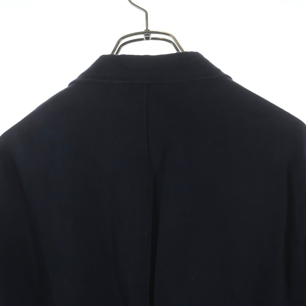 Yohji Yamamoto POUR HOMME ヨウジヤマモト プールオム 16SS TAILORED JACKET バックファスナー コットン シングルテーラードジャケット ネイビー HO-J71-042 Yohji Yamamoto POUR HOMME (ヨウジヤマモト プールオム) 16SS