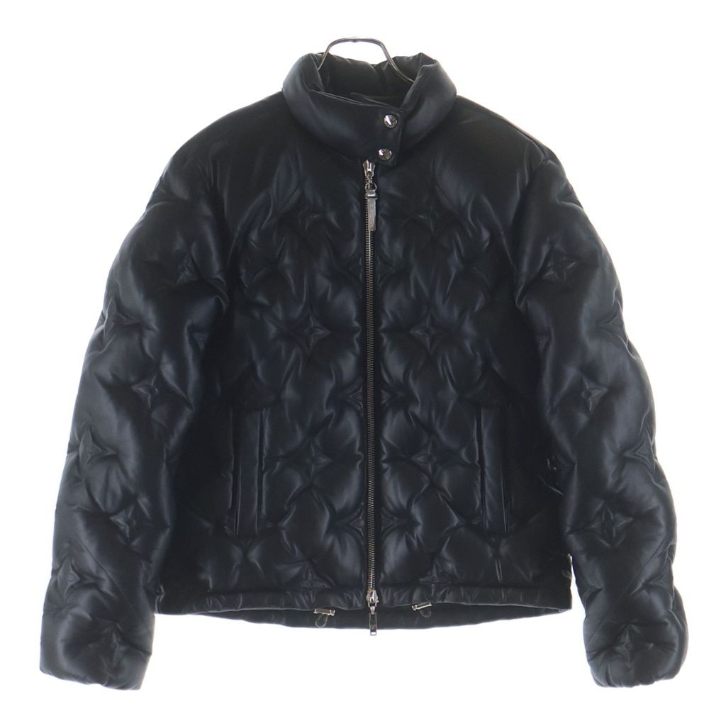 LOUIS VUITTON (ルイヴィトン) モノグラム キルティング ダウンジャケット ブラック レーヨン #38 RM192M NOH FHLC02