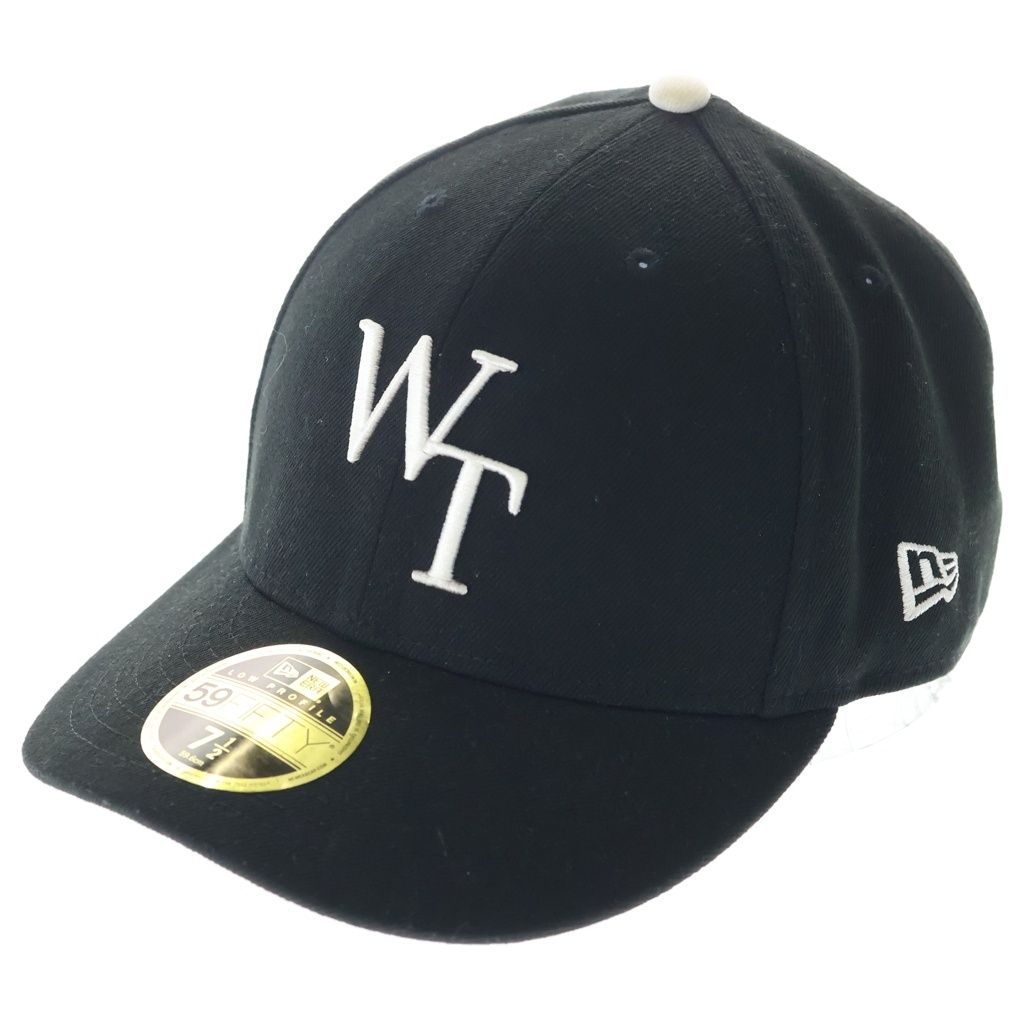 WTAPS (ダブルタップス) ×NEW ERA 59FIFTY ロゴ刺繍 ベースボールキャップ 帽子 ブラック