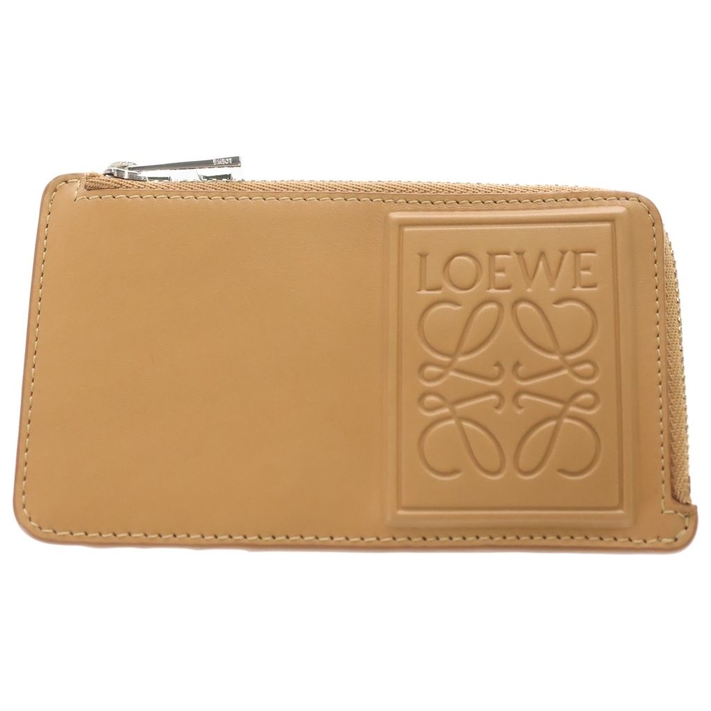 LOEWE (ロエベ) Coin Card Holder Satin Calf コインカードホルダー サテンカーフ ブラウン C565Z40X05