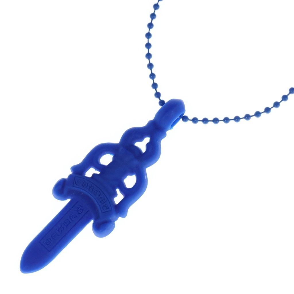 CHROME HEARTS (クロムハーツ) RUBBER LARGE DAGGER Necklace ラバー ラージダガー ペンダント シリコン ネックレス ブルー