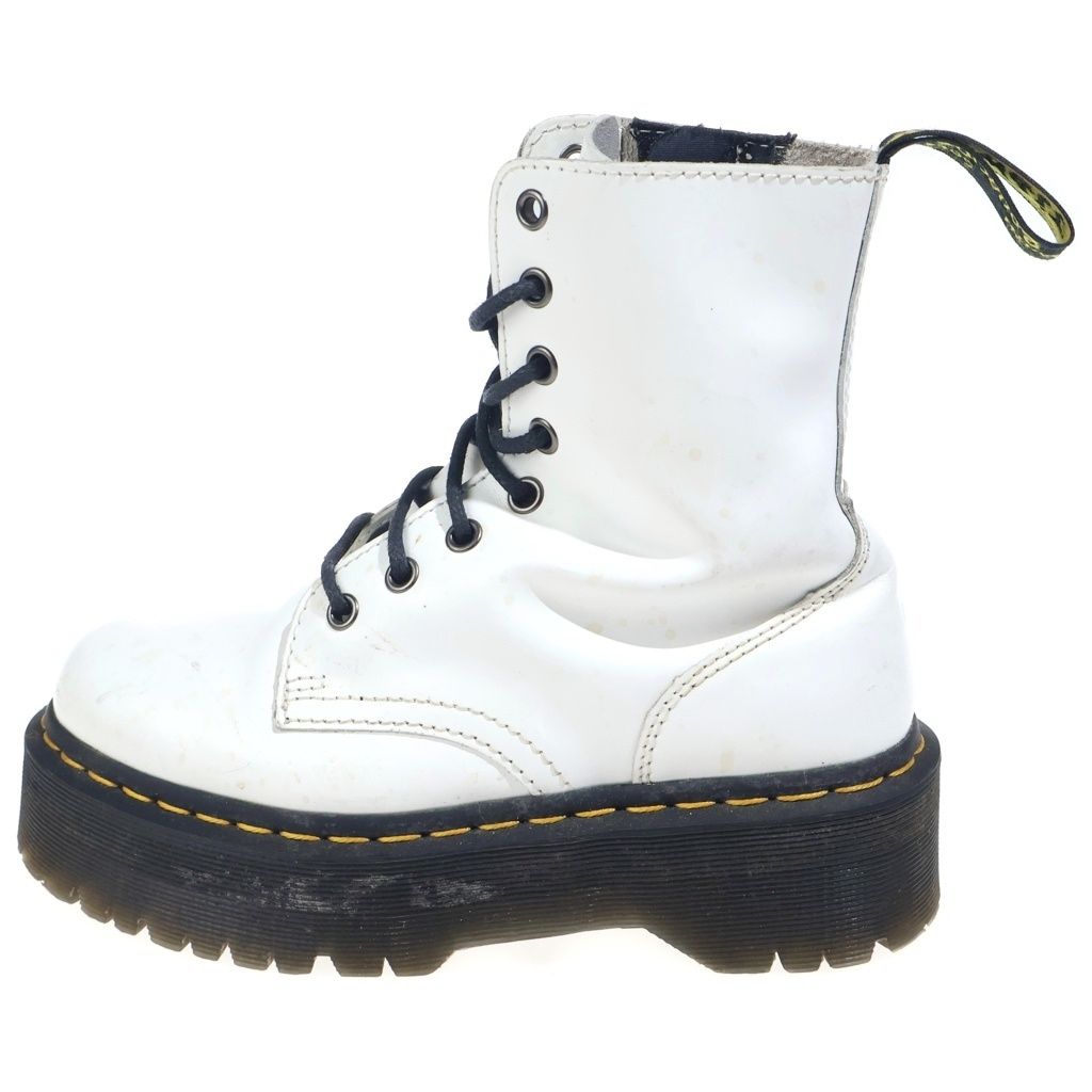 Dr.Martens (ドクターマーチン) 8ホール レザー レースアップ ショートブーツ ホワイト レディース