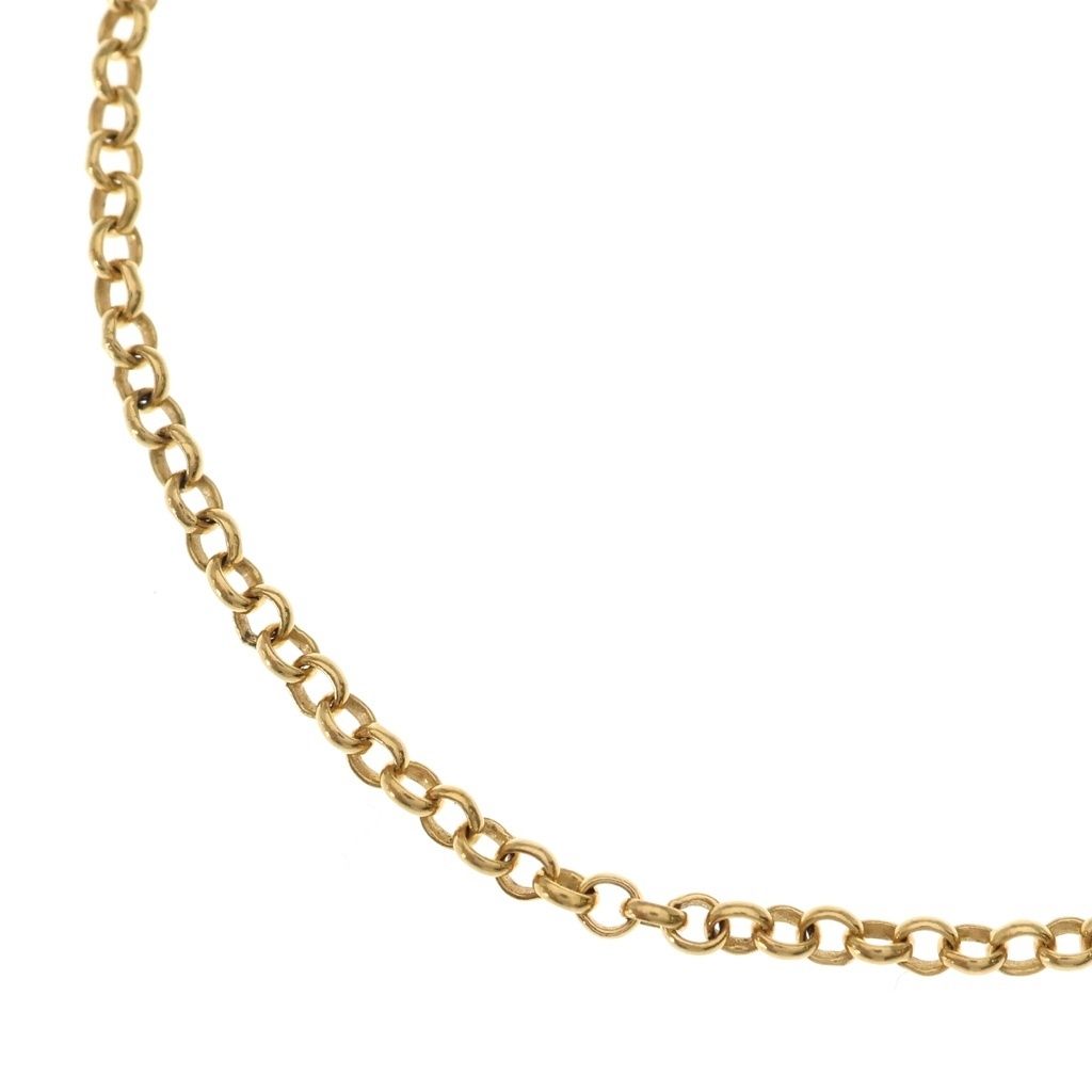 CHROME HEARTS (クロムハーツ) 22K NECKCHAIN R20 ロールチェーンネックレス 20inch ゴールド BCA011