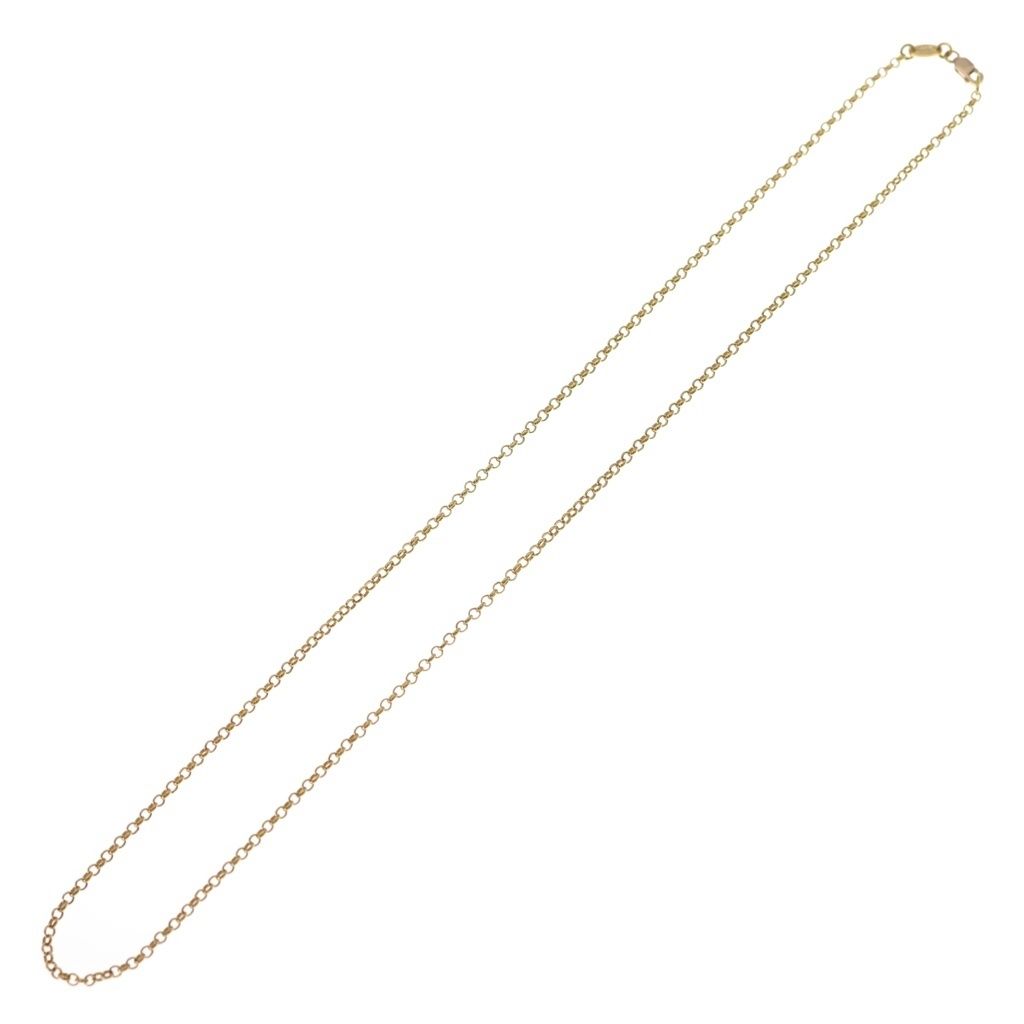 CHROME HEARTS (クロムハーツ) 22K NECKCHAIN R20 ロールチェーンネックレス 20inch ゴールド BCA011