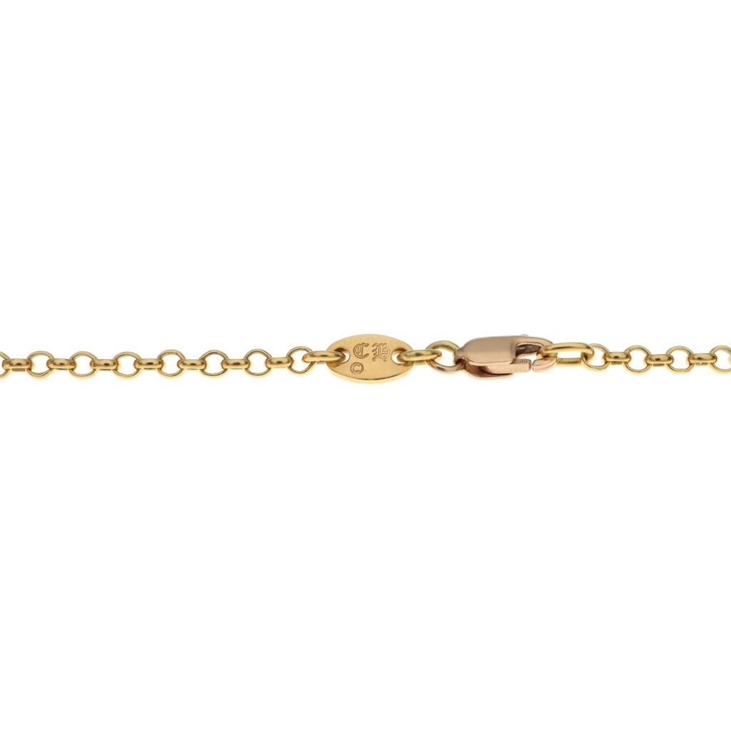 CHROME HEARTS (クロムハーツ) 22K NECKCHAIN R20 ロールチェーンネックレス 20inch ゴールド BCA011