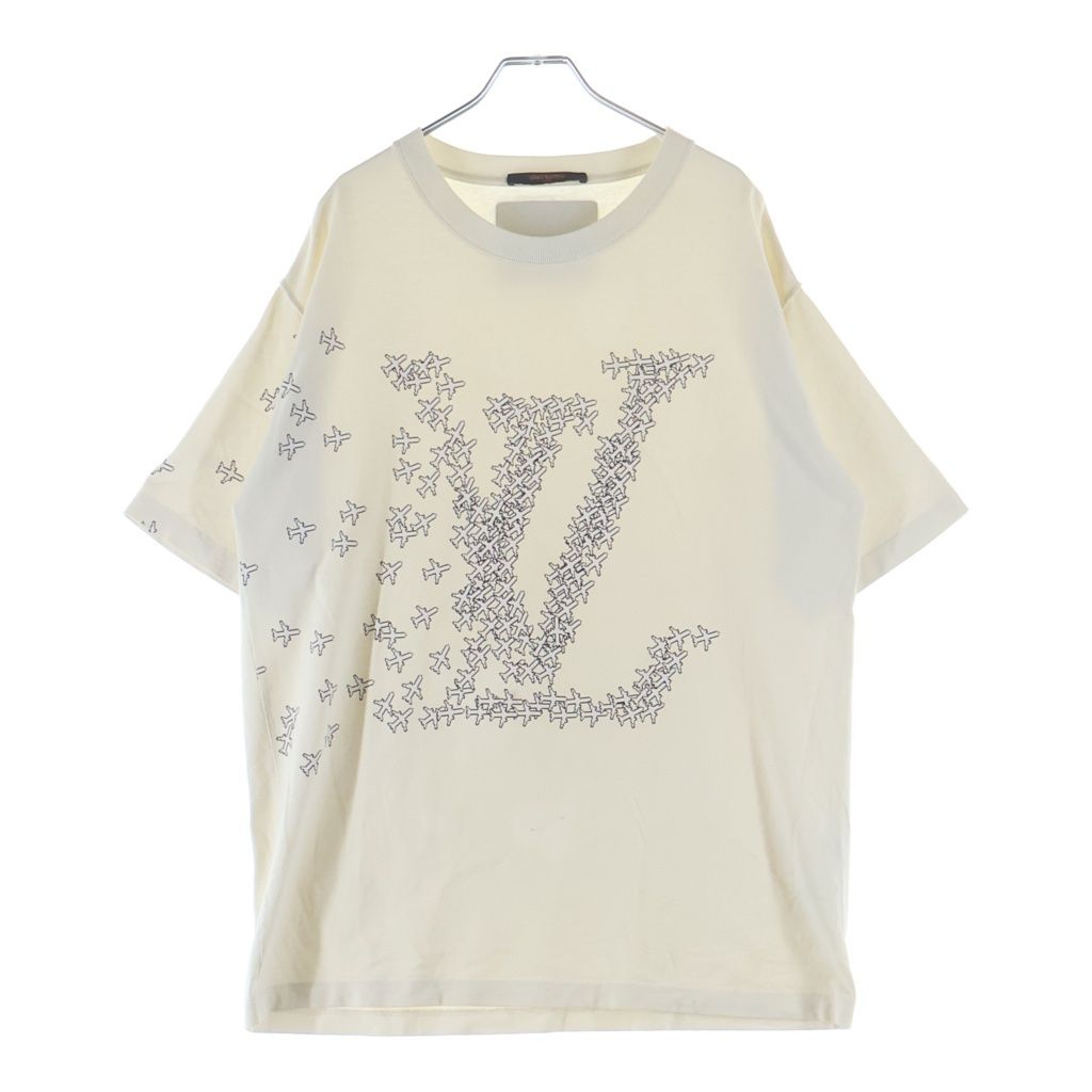 LOUIS VUITTON (ルイヴィトン) 20SS LVプレーン プリント クルーネック半袖Tシャツカットソー ホワイト RM201G NPL HIY38W