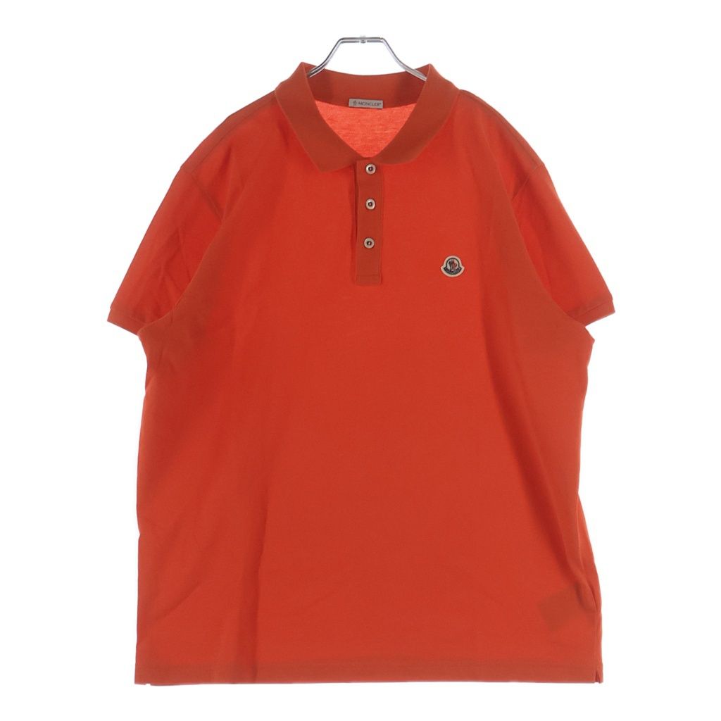 MONCLER (モンクレール) ワッペンロゴ 半袖ポロシャツ オレンジ 10918A70700