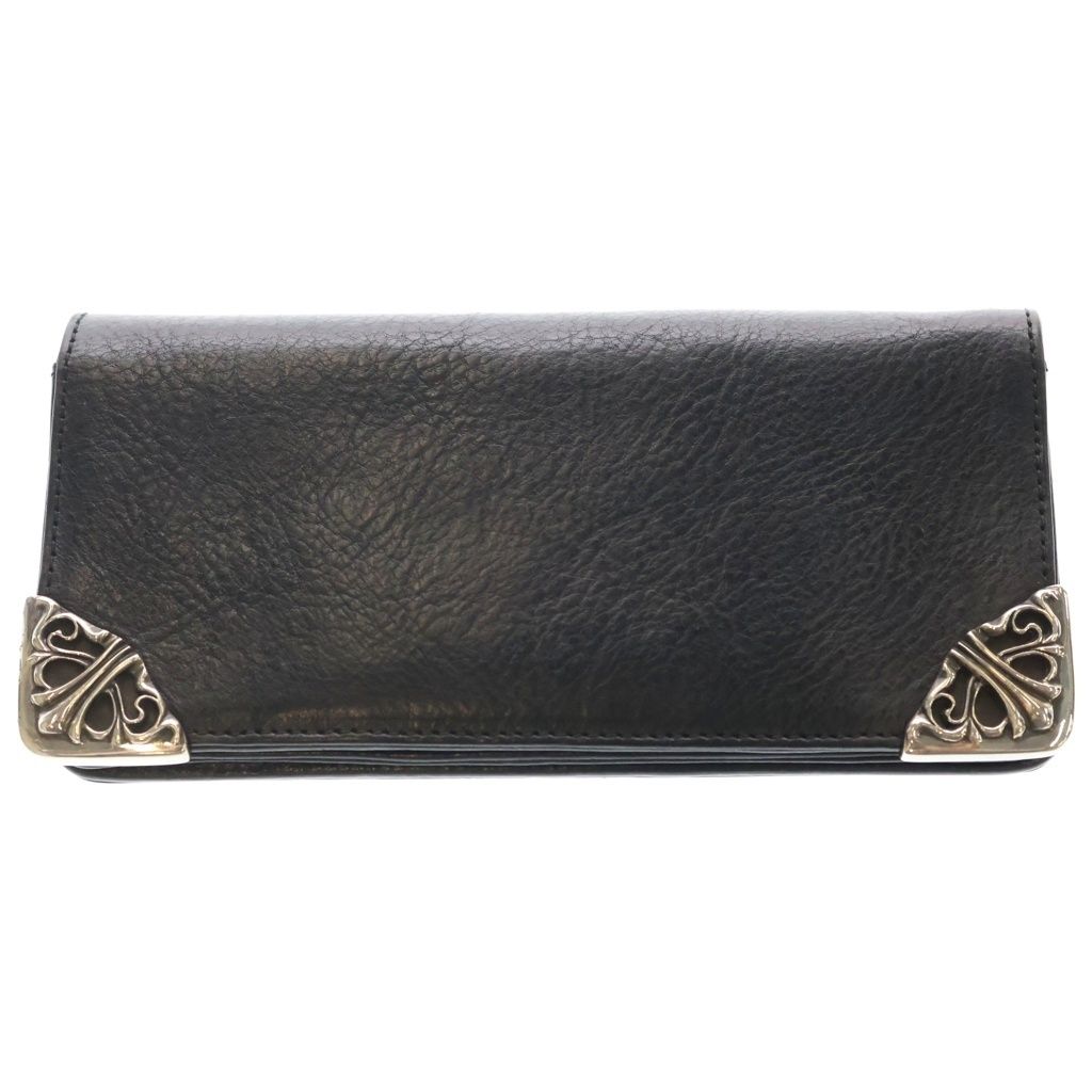 CHROME HEARTS (クロムハーツ) LNG SNGL FLD TIPS シングルフォールド レザーウォレット 財布 ブラック