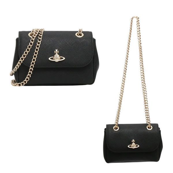ヴィヴィアンウエストウッド VIVIENNE WESTWOOD ショルダーバッグ SMALL PURSE CHAIN 鞄 5c01000bw-l001n-n402 ブラック N402