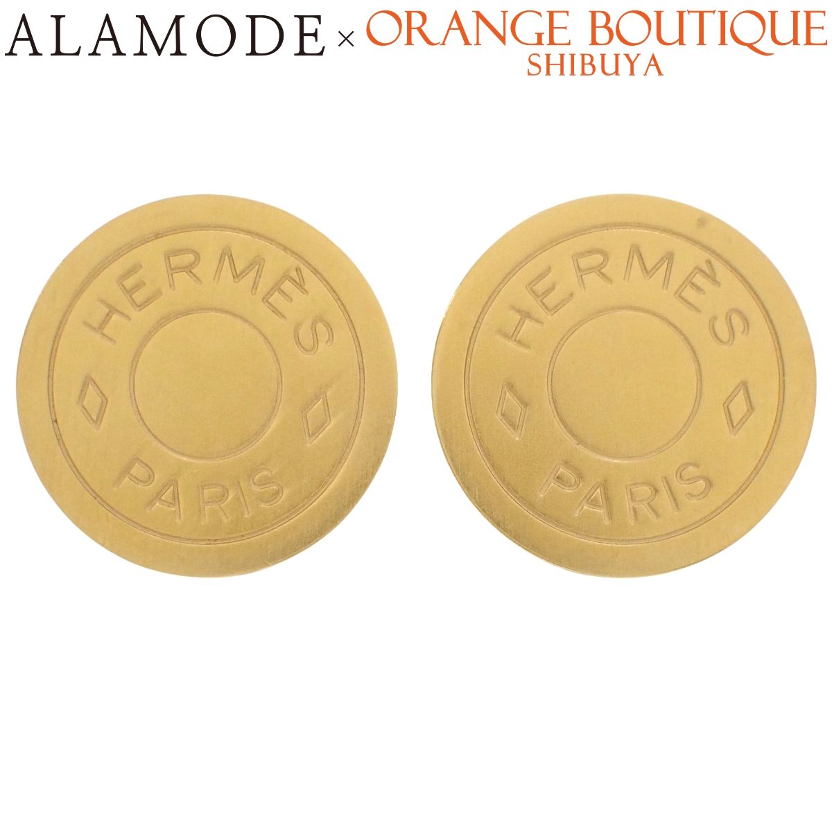 HERMES(エルメス) セリエ イヤリング メタル(GP) イヤリング アクセサリー ジュエリー 丸形 ゴールド金 レディース 40802199959【中古】【アラモード】