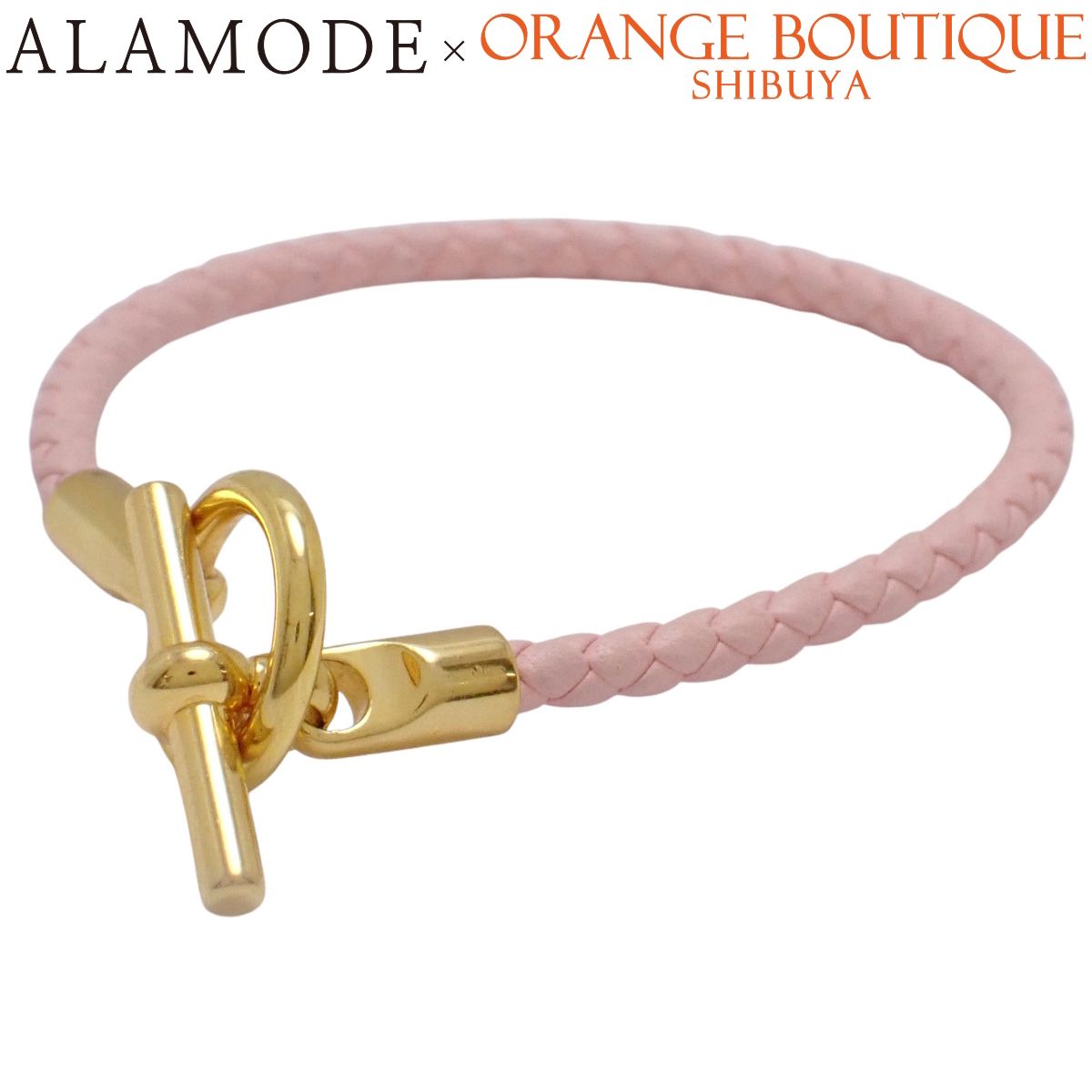 HERMES(エルメス) グレナン・ブレスレット ヴォースイフト メタル(GP) ブレスレット アクセサリー ジュエリー ローズサクラ ピンク ゴールド金 レディース 40802199961【中古】【アラモード】
