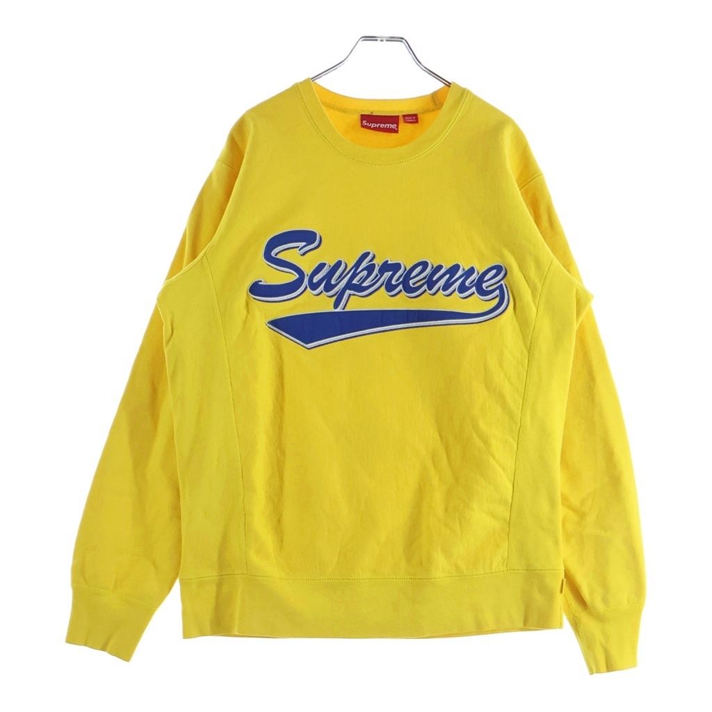 SUPREME (シュプリーム) 16AW Brush Script Crewneck ブラッシュスクリプト クルーネックスウェットトレーナー イエロー