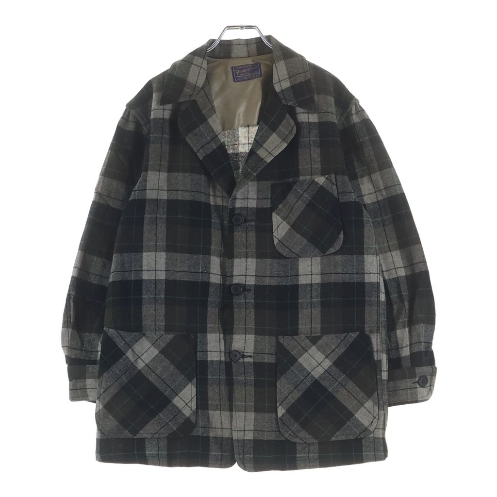 PENDLETON (ペンドルトン) VINTAGE 60S 3B Wool Jacket オンブレチェック ウールテーラードジャケット ブラウン/グレー