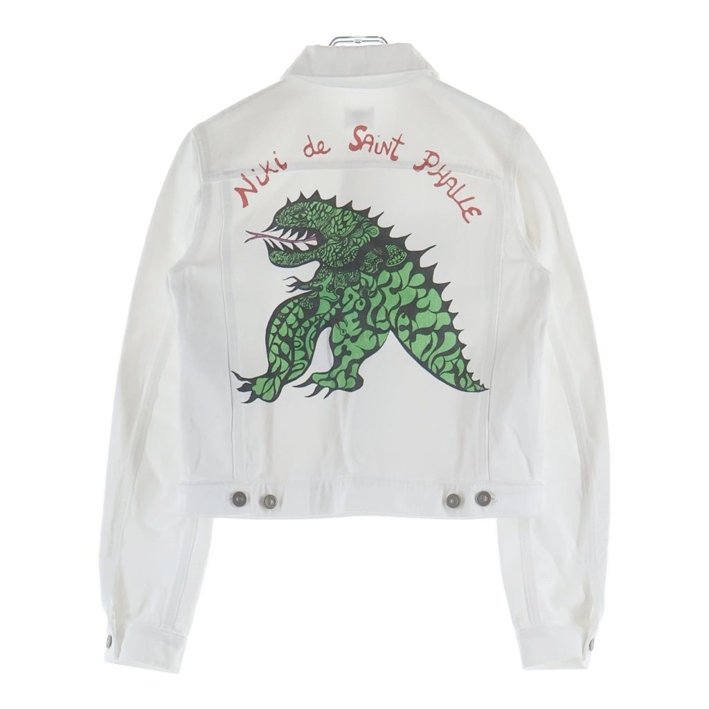 DIOR (ディオール) ×Niki de Saint Phalle Cropped Jacket Ecru ニキドサンファル クロップドジャケット エクリュ デニムジャケット ホワイト 412V11A3075 レディース