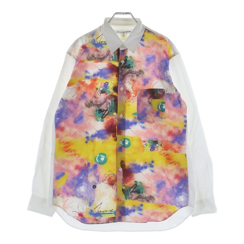 COMME des GARCONS SHIRT (コムデギャルソンシャツ) 20AW ×FUTURA フゥーチュラ 総柄 ロングスリーブ コットンシャツ マルチカラー W28006
