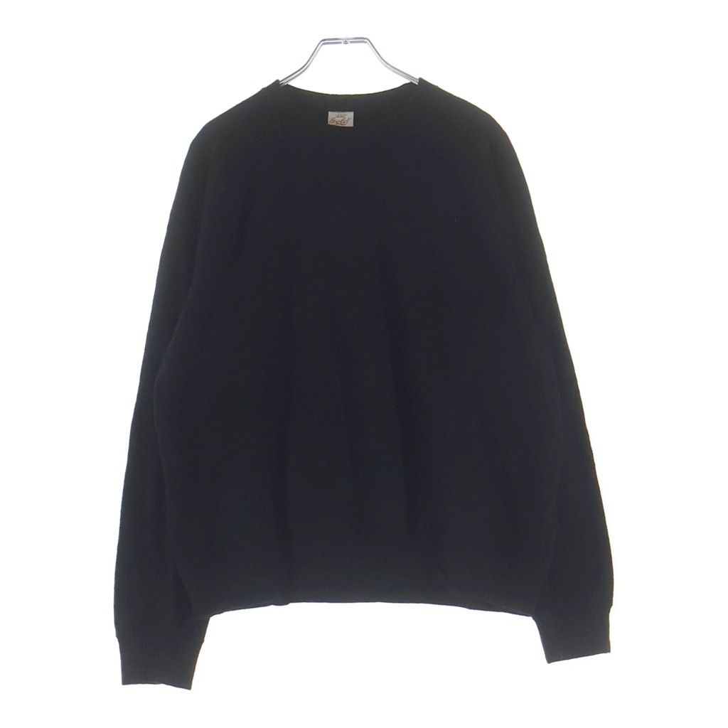 GOLD (ゴールド) WASHBLE WOOL SUPER 140's RAGLAN CREW NECK SHIRT ウォッシュブル スーパー ラグラン クルーネック長袖Tシャツ カットソー ブラック GL69413