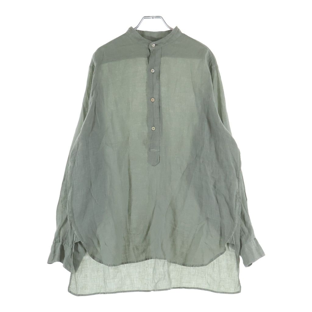 MAATEE&SONS (マーティーアンドサンズ) 25SS ドS LINEN PULLOVER プルオーバー 長袖リネンシャツ カーキ MT5103-0618