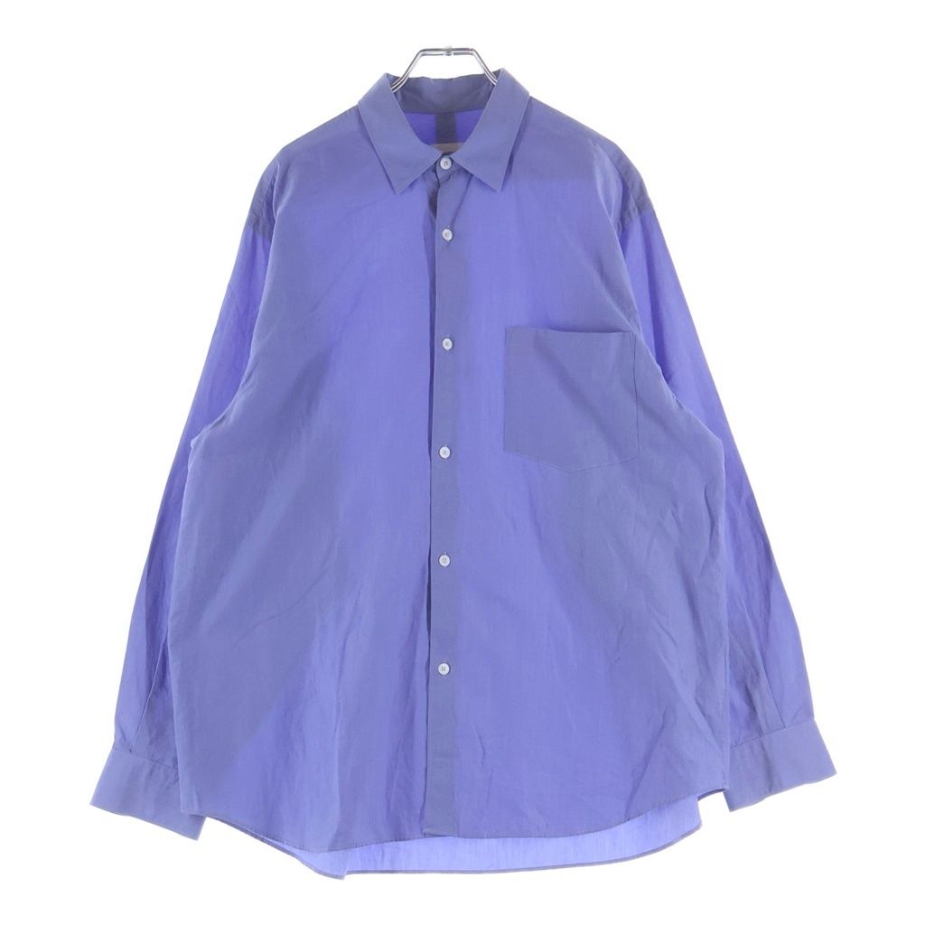 COMOLI (コモリ) 22AW コットン レギュラーカラー 長袖シャツ ブルー U03-02001