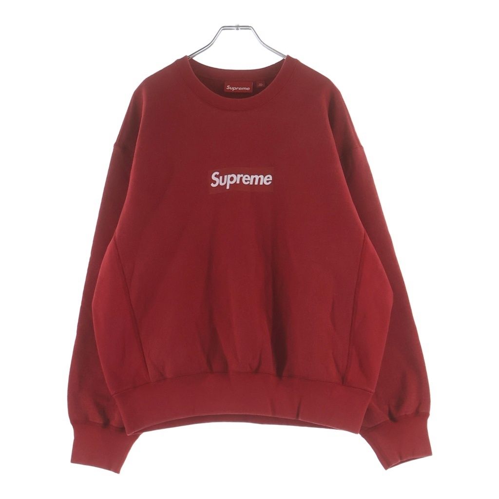 SUPREME (シュプリーム) 25SS Washed Box Logo Crewneck ウォッシュド ボックスロゴ クルーネックスウェットトレーナー レッド