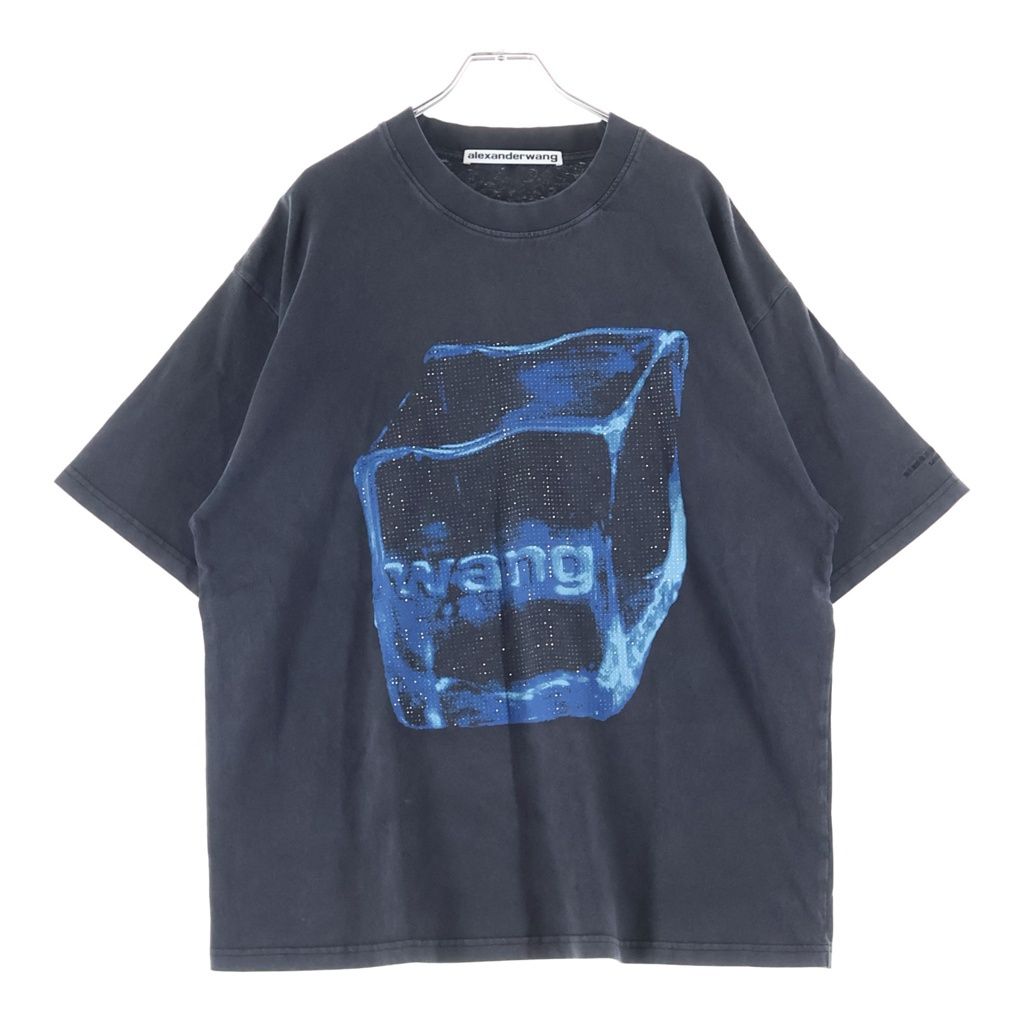 ALEXANDER WANG (アレキサンダーワン) Hotfix Graphic Short Sleeve Tee ホットフィックス グラフィック 半袖Tシャツ カットソー ブラック UCC2261990