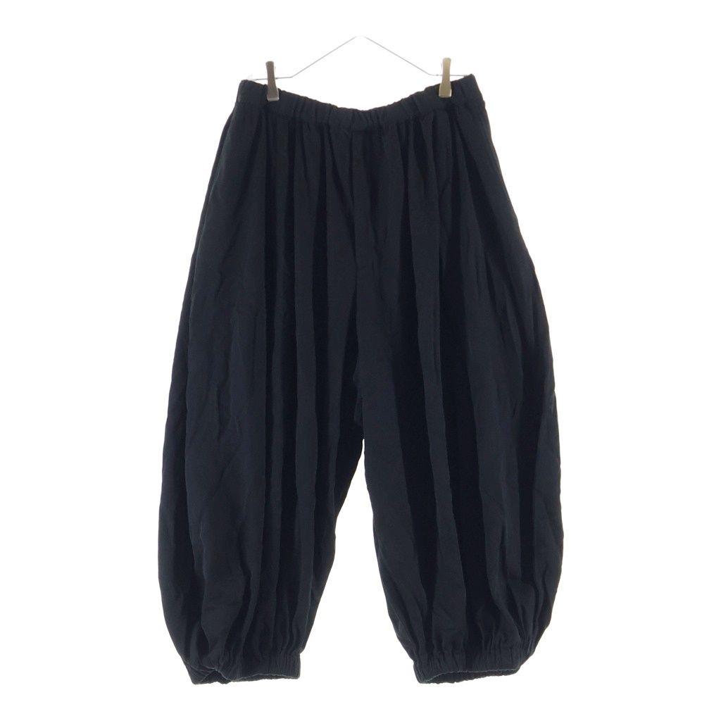 BLACK COMME des GARCONS (ブラックコムデギャルソン) AD2025 エステル太綾 ツイル加工 バルーンサルエルパンツ ブラック 1P-P013