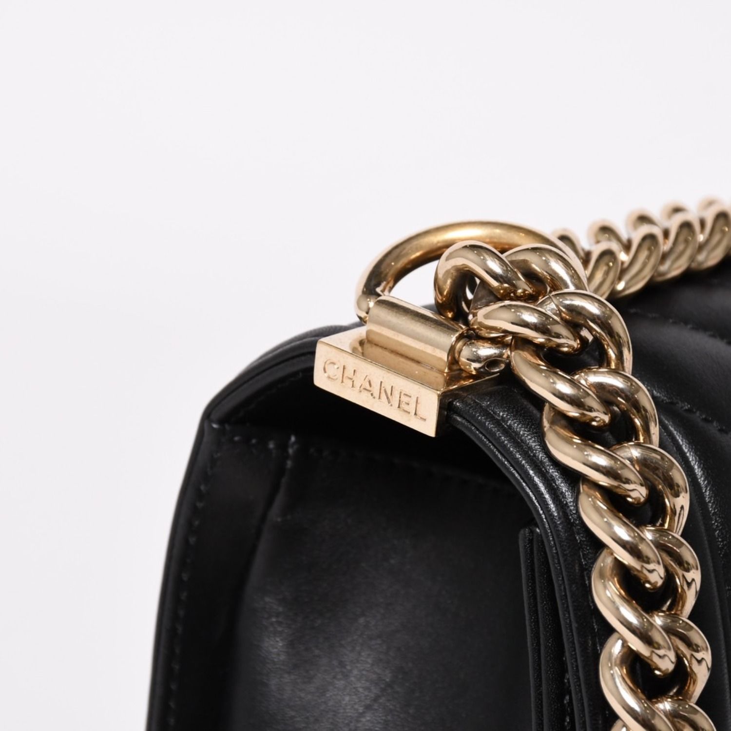 極美品 CHANEL シャネル ボーイシャネル チェーンショルダーバッグ 27 