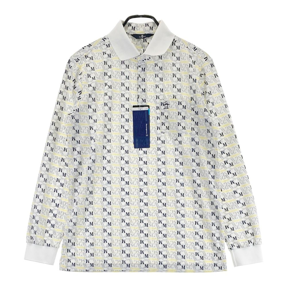 サイズ：M MUNSING WEAR マンシングウェア 長袖ポロシャツ 総柄 グレー系 [240101713305] ゴルフウェア メンズ ストスト