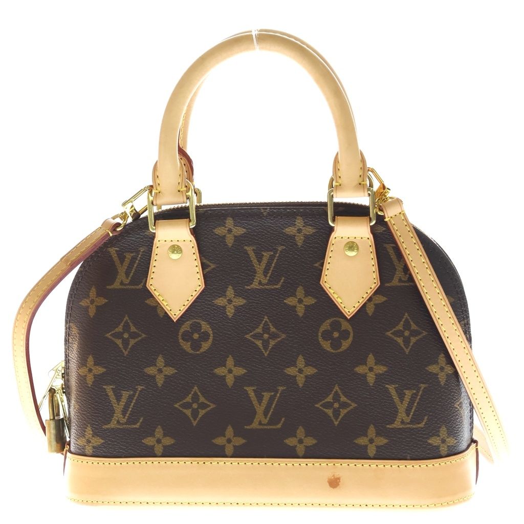 LOUIS VUITTON (ルイヴィトン) モノグラム アルマBB 2WAYバッグ ハンドバッグ ショルダーバッグ ブラウン レザー×PVC M46990 ゴールド金具