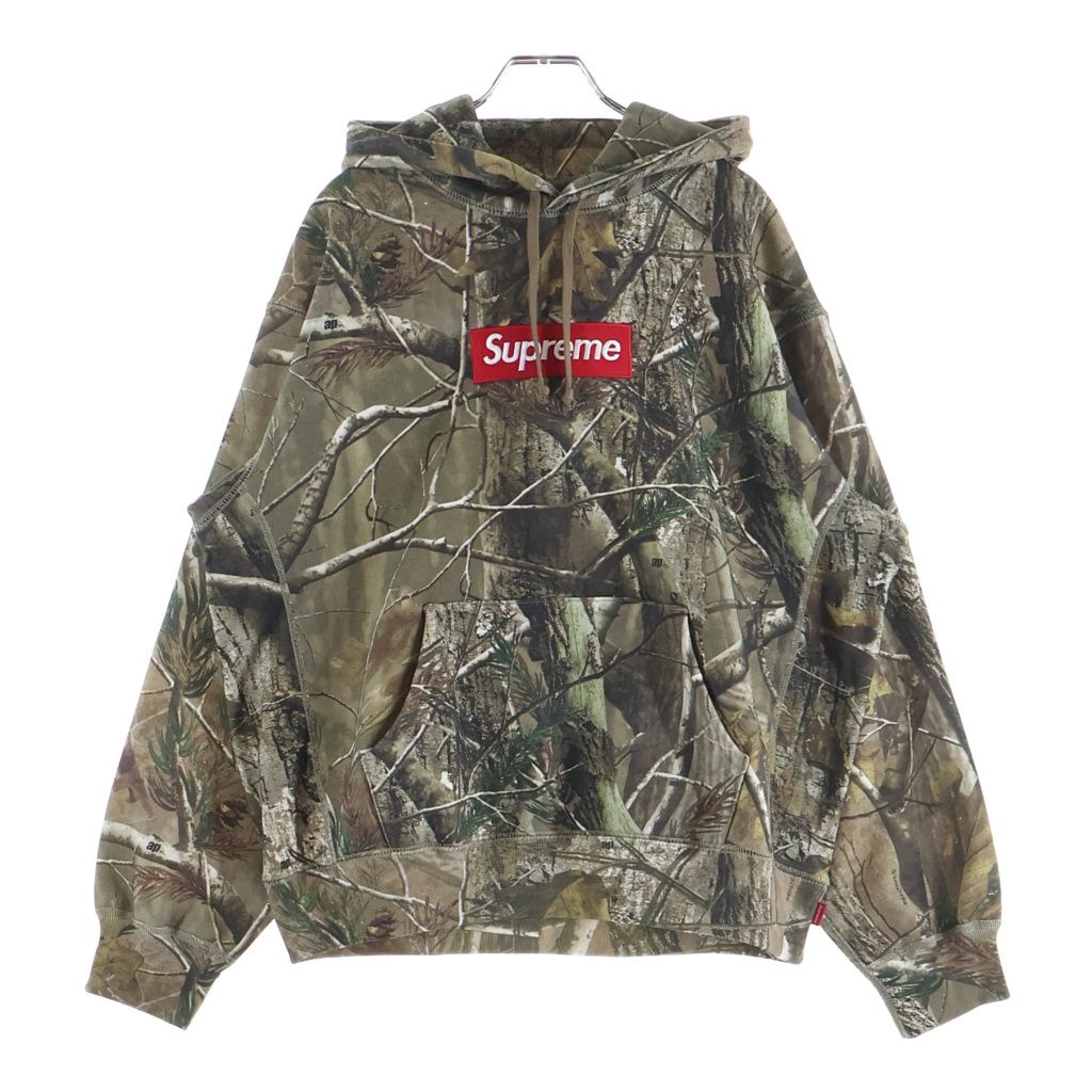 SUPREME (シュプリーム) 25AW Box Logo Hooded Sweatshirt リアルツリーボックスロゴ フーデッド スウェット シャツ パーカー カーキ