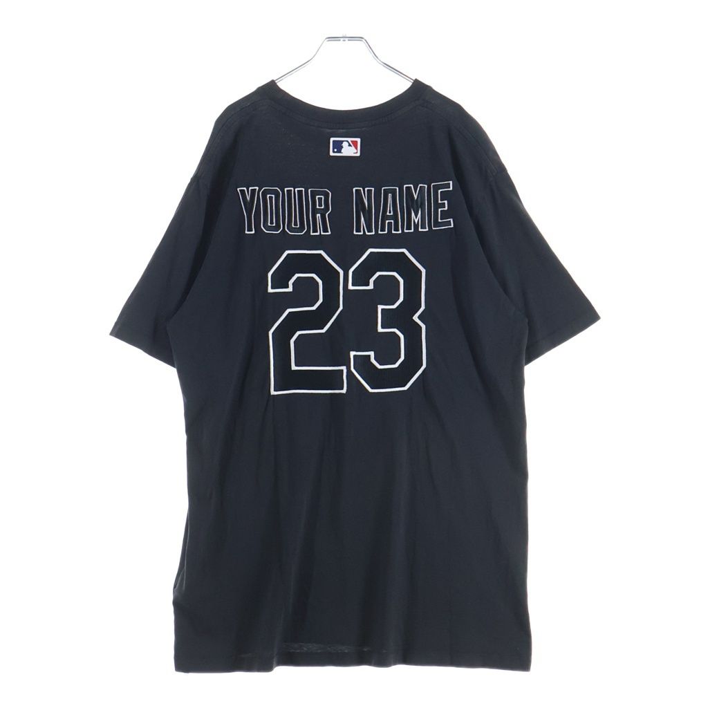 OFF-WHITE (オフホワイト) ×MLB CHICAGO WS SS TEE シカゴ ユーズド加工 半袖Tシャツ カットソー ブラック OMAA027G21JER006