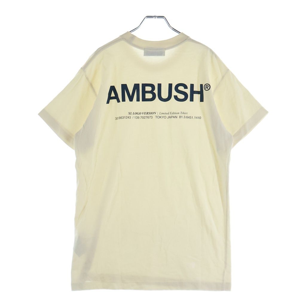 AMBUSH (アンブッシュ) 20AW ロゴプリントクルーネック 半袖Tシャツカットソーホワイト BMAA007F20JER001