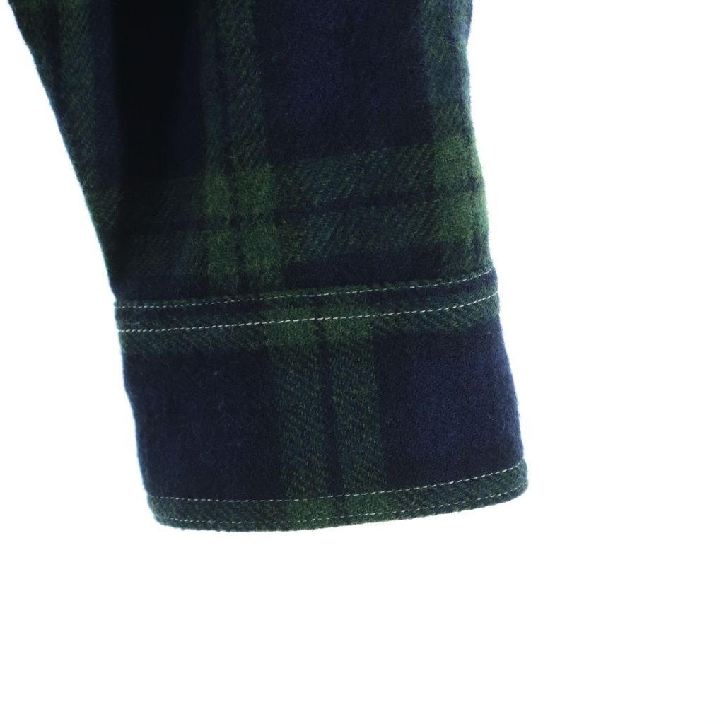 INTERIM インテリム 25AW HYPER BIG TARTAN WOOL DRAPE DEADSTOCK MILITARY WORK SHIRTS アンドフェブ別注 ウールドレープ デッドストック ミリタリー 長袖シャツ IT25A179AP INTERIM (インテリム) 25AW HYPER BIG TARTAN WOOL DRAPE DEADSTOCK