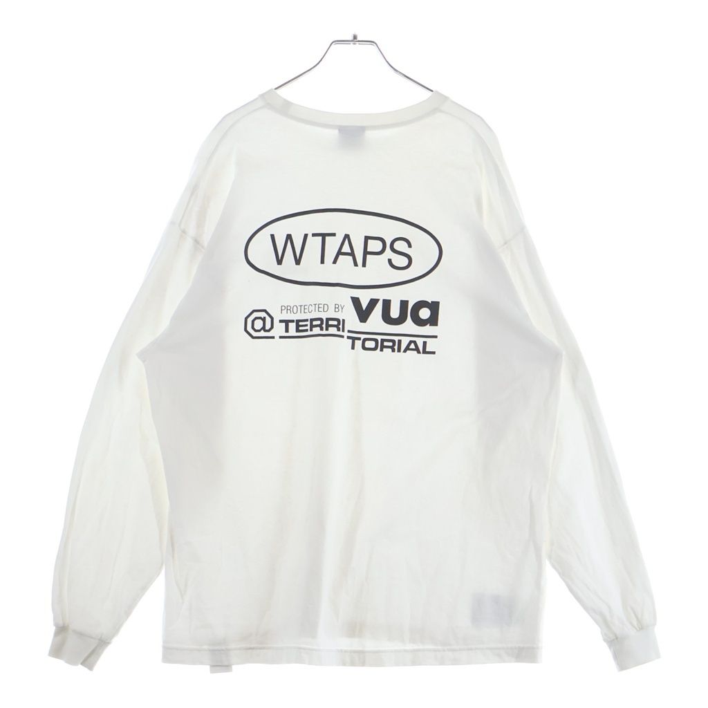 WTAPS (ダブルタップス) 25AW PROTECTED BY TERRITORIAL L/S Tee 両面プリント クルーネック長袖Tシャツカットソー ロングスリーブ ロンT ホワイト 252ATDT-TM02
