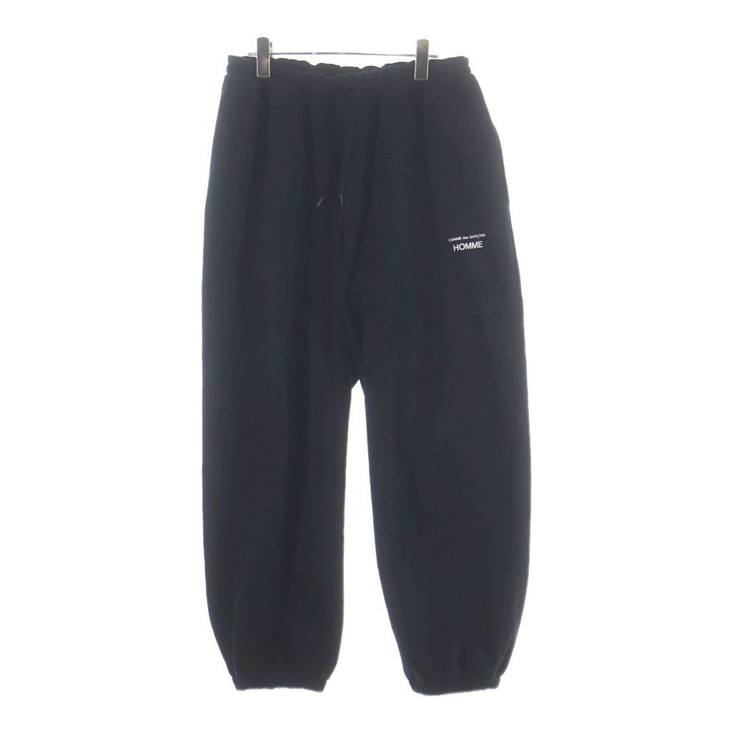 COMME des GARCONS HOMME (コムデギャルソンオム) HOMME SWEAT PANTS ロゴ プリント スウェットパンツ ブラック HP-P104