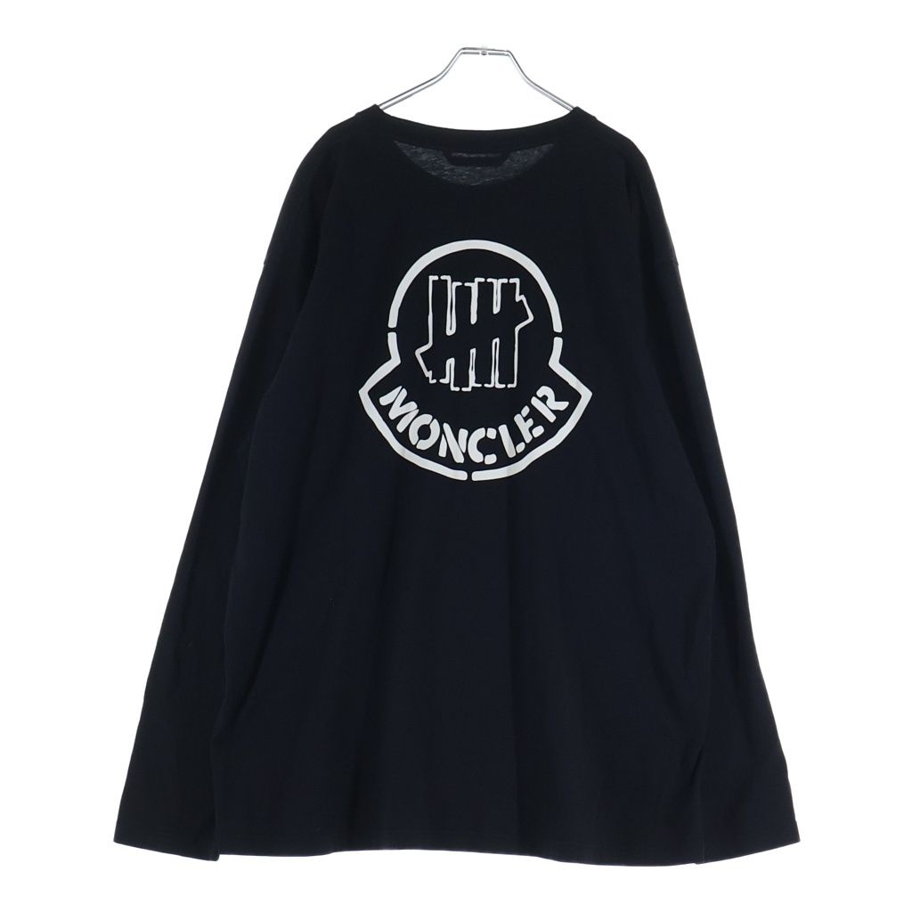MONCLER (モンクレール) ×UNDEFEATED アンディフィーテッド ロゴプリント ロングスリーブ 長袖Tシャツ カットソー ブラック F20928D70510 V8189