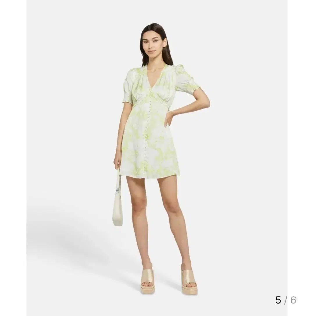 ALLSAINTS デミ ラマ 麻 ドレス Citrus Yellow 8 (新品)