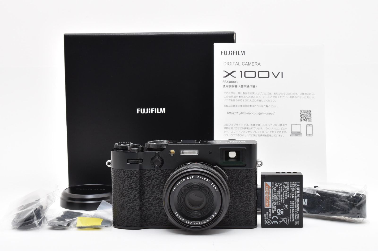 ★新品級★ フジフイルム FUJIFILM X100VI ブラック 日英二言語モデル《ショット数920回・元箱付・付属品多数!》完動品 #A605057