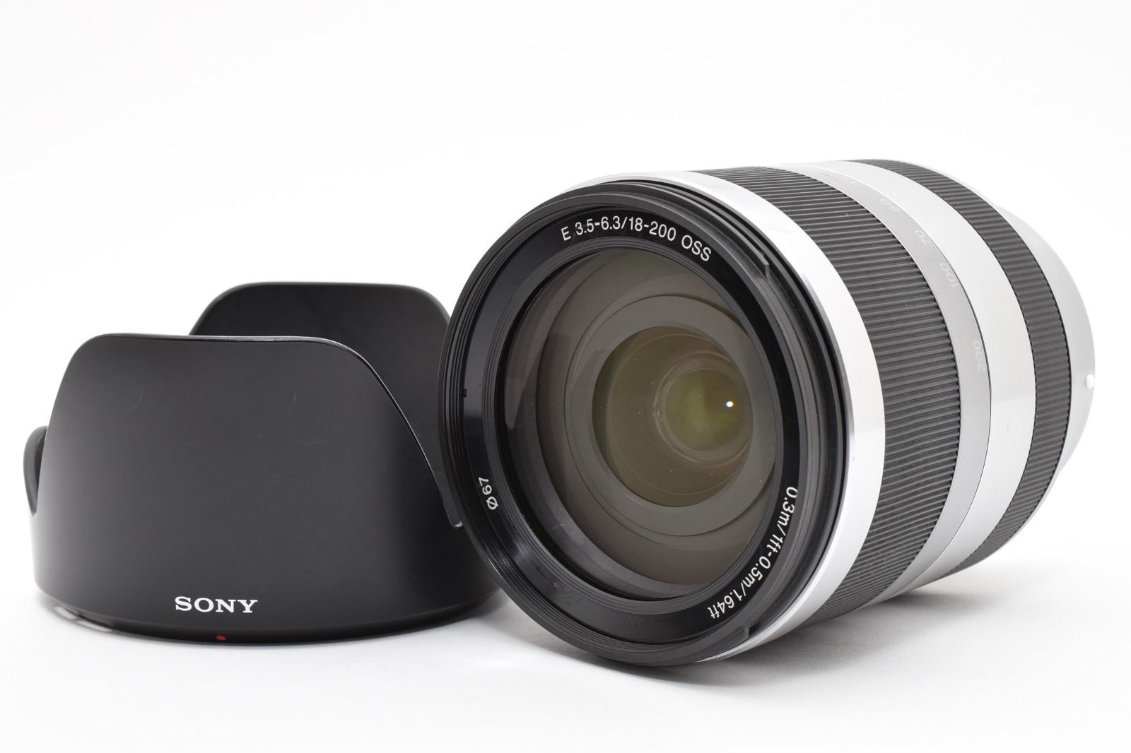 ★良品★ ソニー SONY E 18-200mm F3.5-6.3 OSS SEL18200 シルバー 《レンズフード付!》★完動品★ #A605022