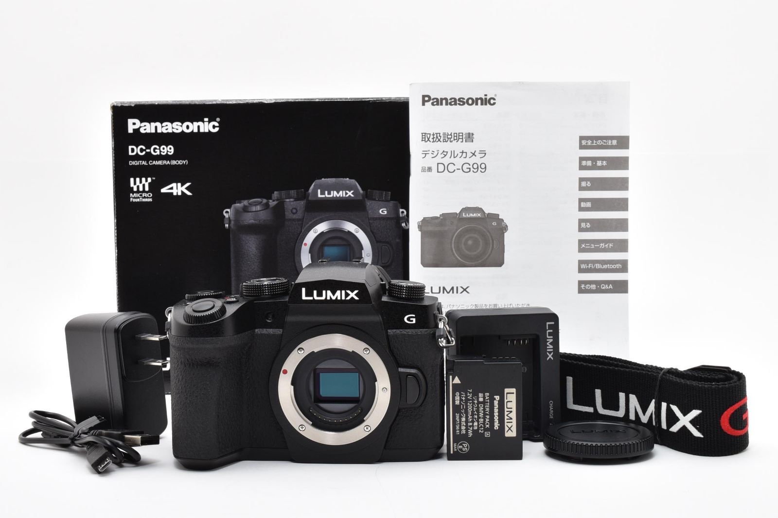 ★新品級★ パナソニック Panasonic LUMIX DC-G99 ボディ 《ショット数1158回・元箱付・付属品多数！》★完動品★ #A605024