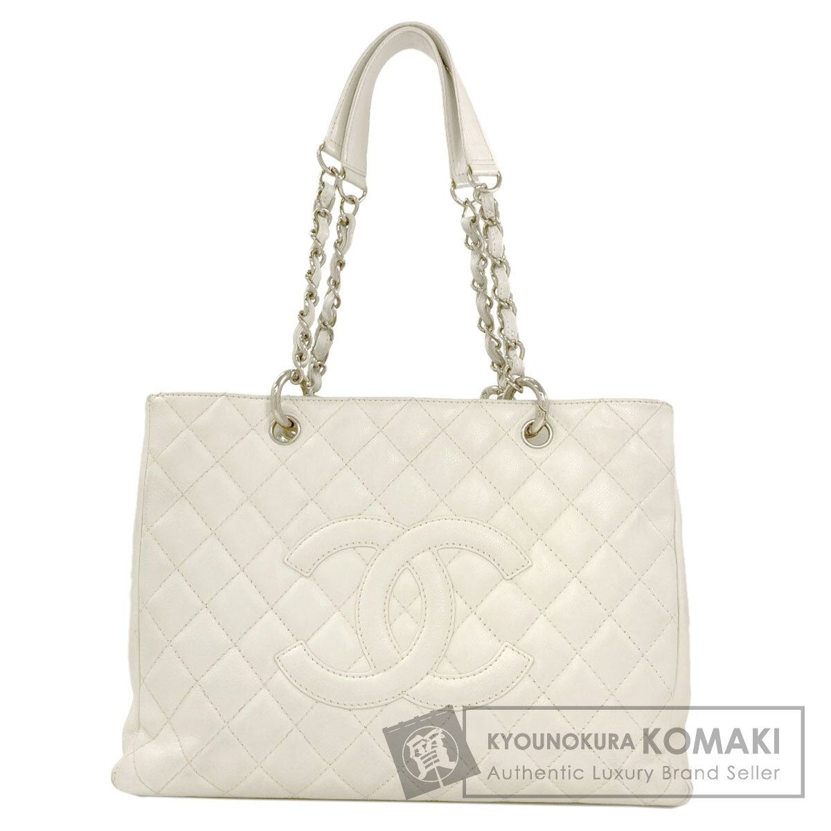 CHANEL シャネル ココマーク マトラッセ シルバー金具 トートバッグ グレインド カーフスキン レディース [中古]