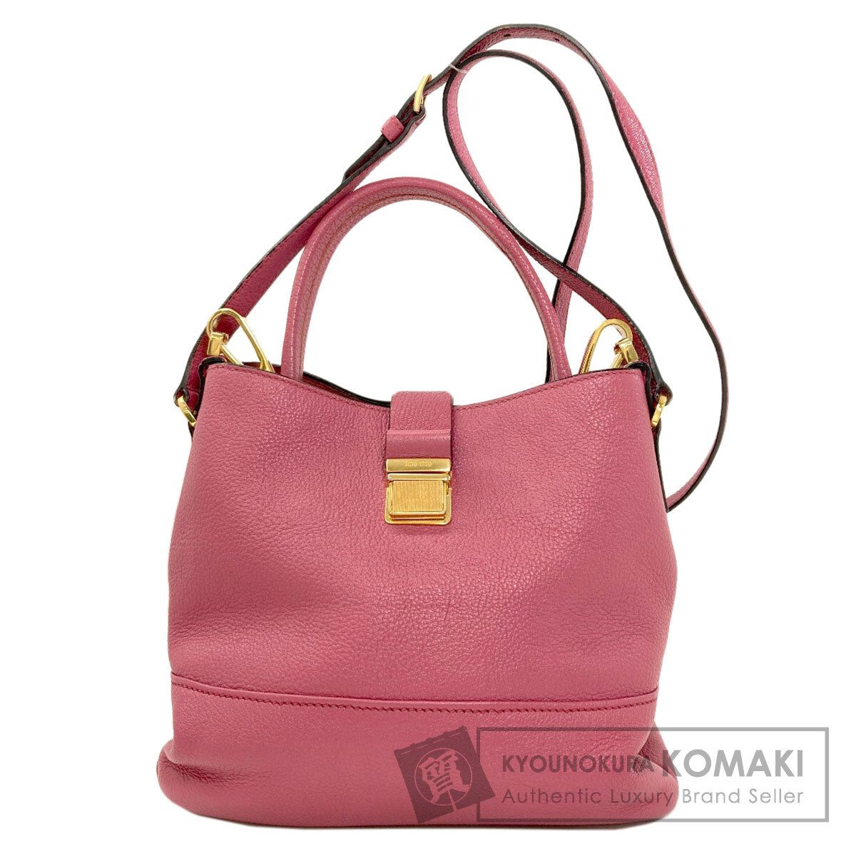 MIUMIU ミュウミュウ 2WAY ハンドバッグ レザー レディース [中古]