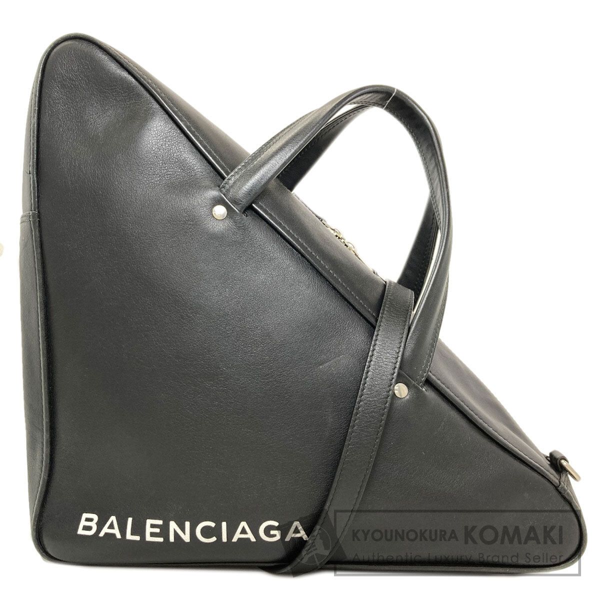 BALENCIAGA バレンシアガ トライアングル ダッフル 2WAY ハンドバッグ レザー レディース [中古]