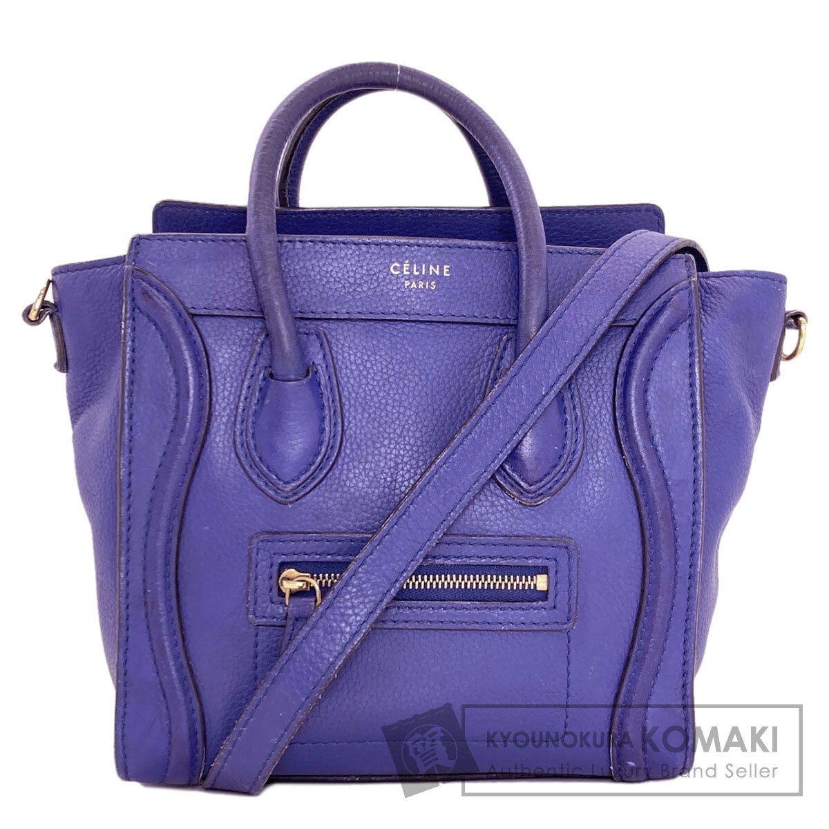 CELINE セリーヌ ラゲージナノ 2WAY ハンドバッグ レザー レディース [中古]