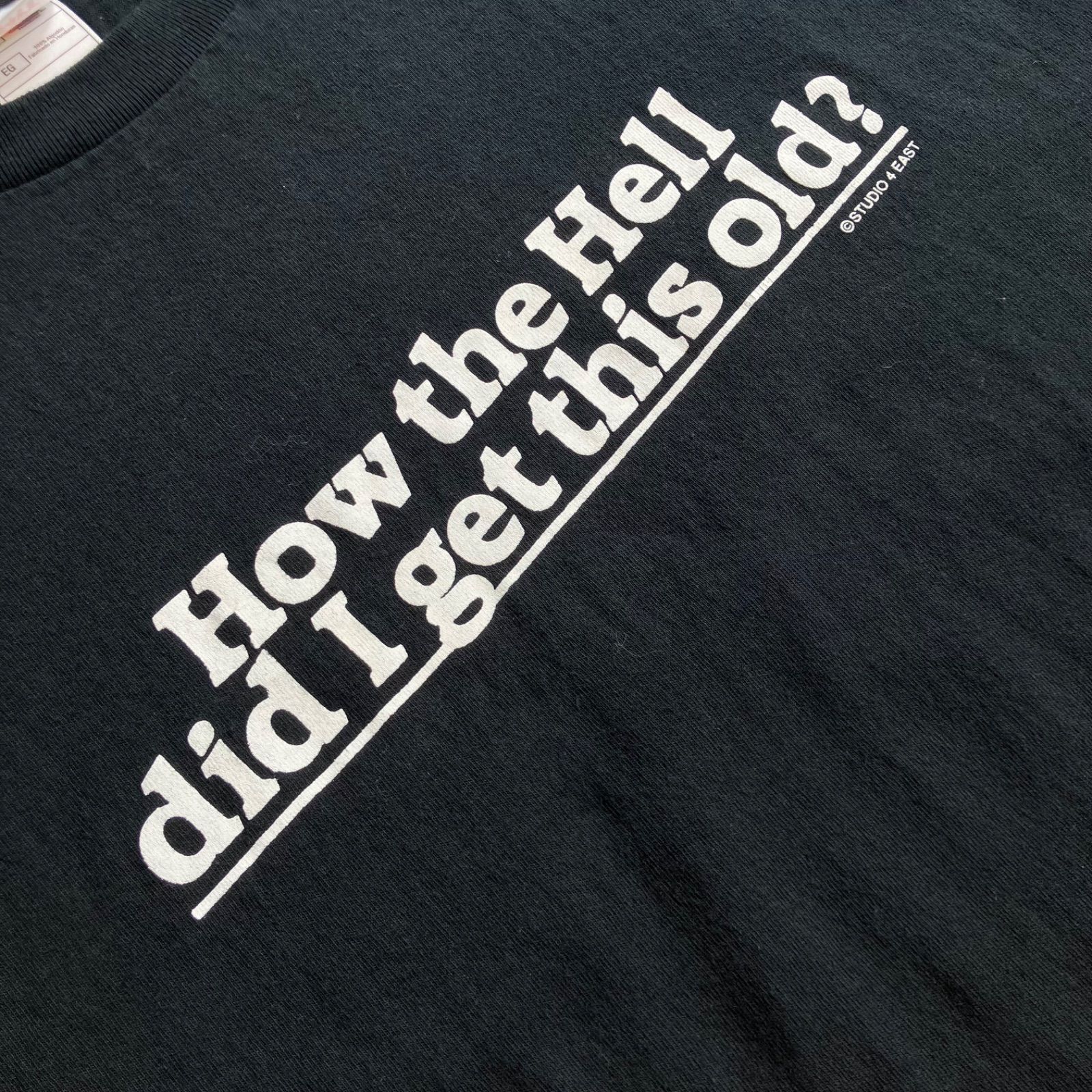 90s How the Hell did I get this old? Tシャツ XLサイズ ヴィンテージ vitnage t shirt ブラック　this man