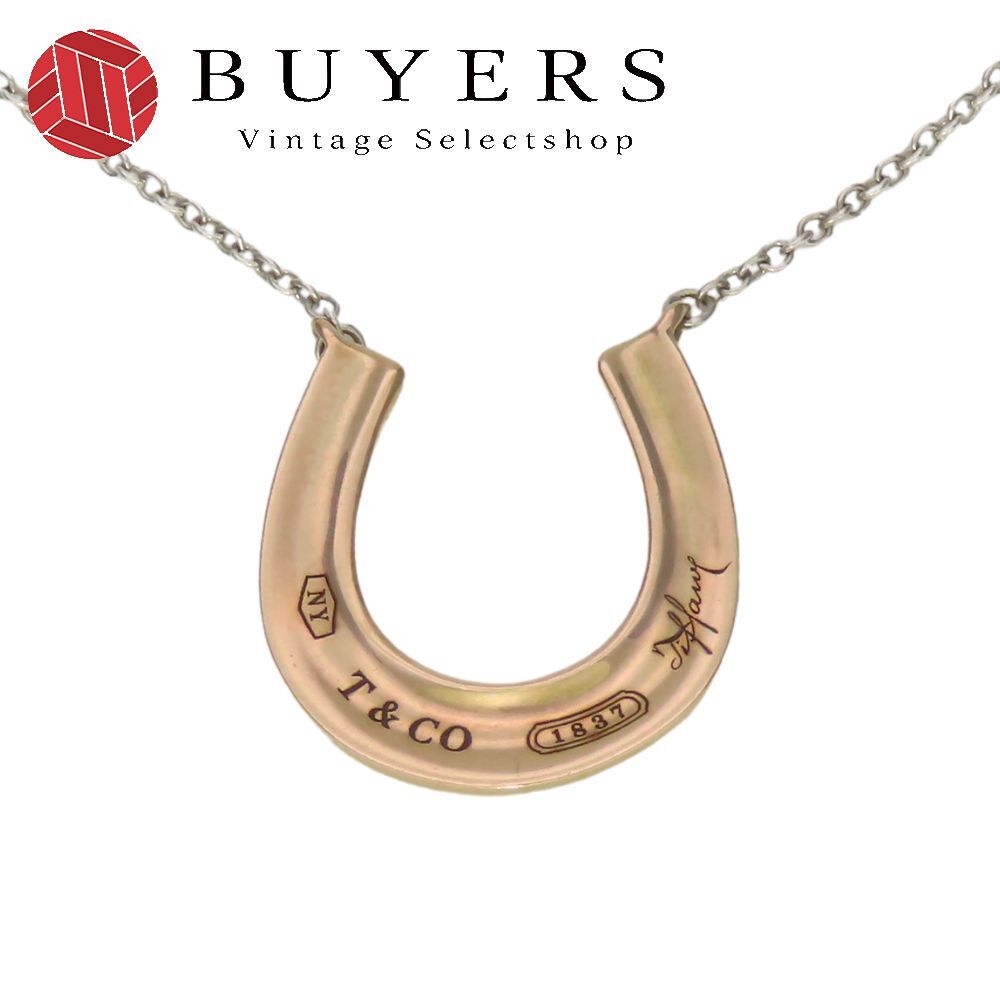 【中古】 ティファニー ネックレス ホースシュー 1837 ルベドメタル シルバー925 ピンクゴールド シルバー アクセサリー レディース 女性 TIFFANY&Co.