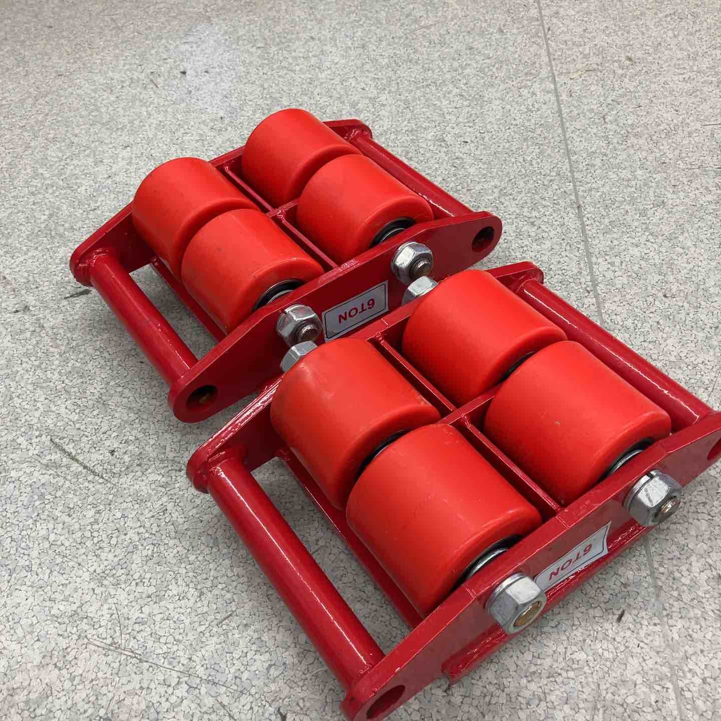【美品】メーカー不明 6t マシンローラー 運搬台車 重量物用 2台セット【八潮店】