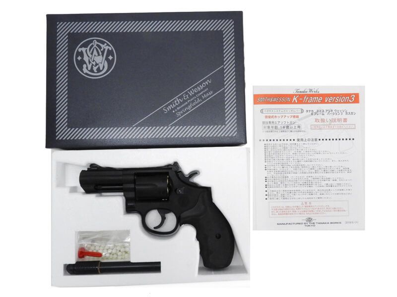 [タナカ] S&W M19 3インチ パフォーマンスセンター K-comp HW Ver.3 ガスリボルバー (中古ランクAトイガン)